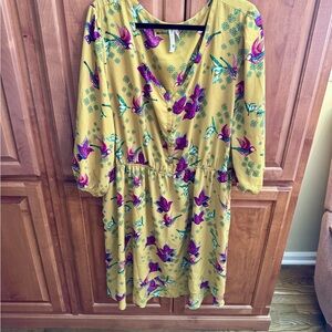 Pink Owl Bird Print Dress